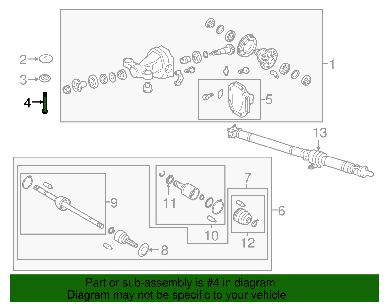 Differential Assembly Front Bolt - Scion (SU003-01012)