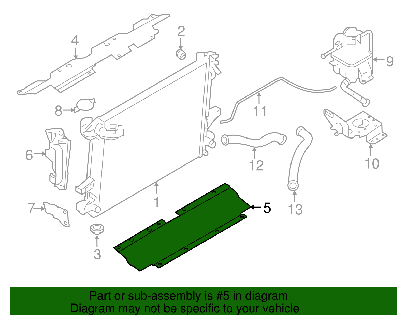 2016-2019 Nissan TITAN XD Lower Deflector 21497-EZ40A | Boro Nissan Parts