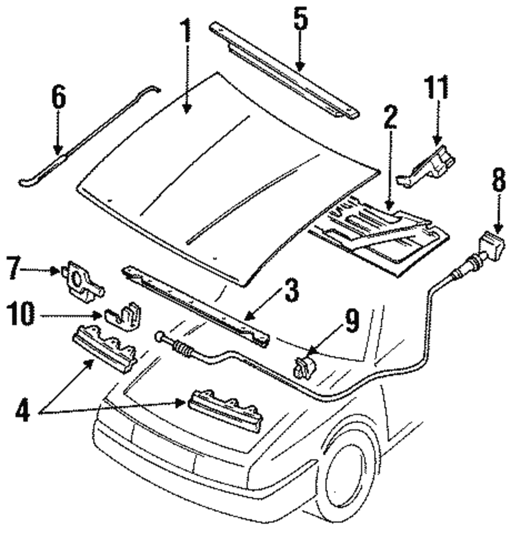 Release Cable Clip - Ford (E8BZ-16907-A)