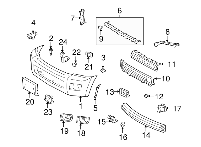 Genuine OEM Toyota Sequoia Front License Plate Bracket 2008-2017 (52114-0C010)