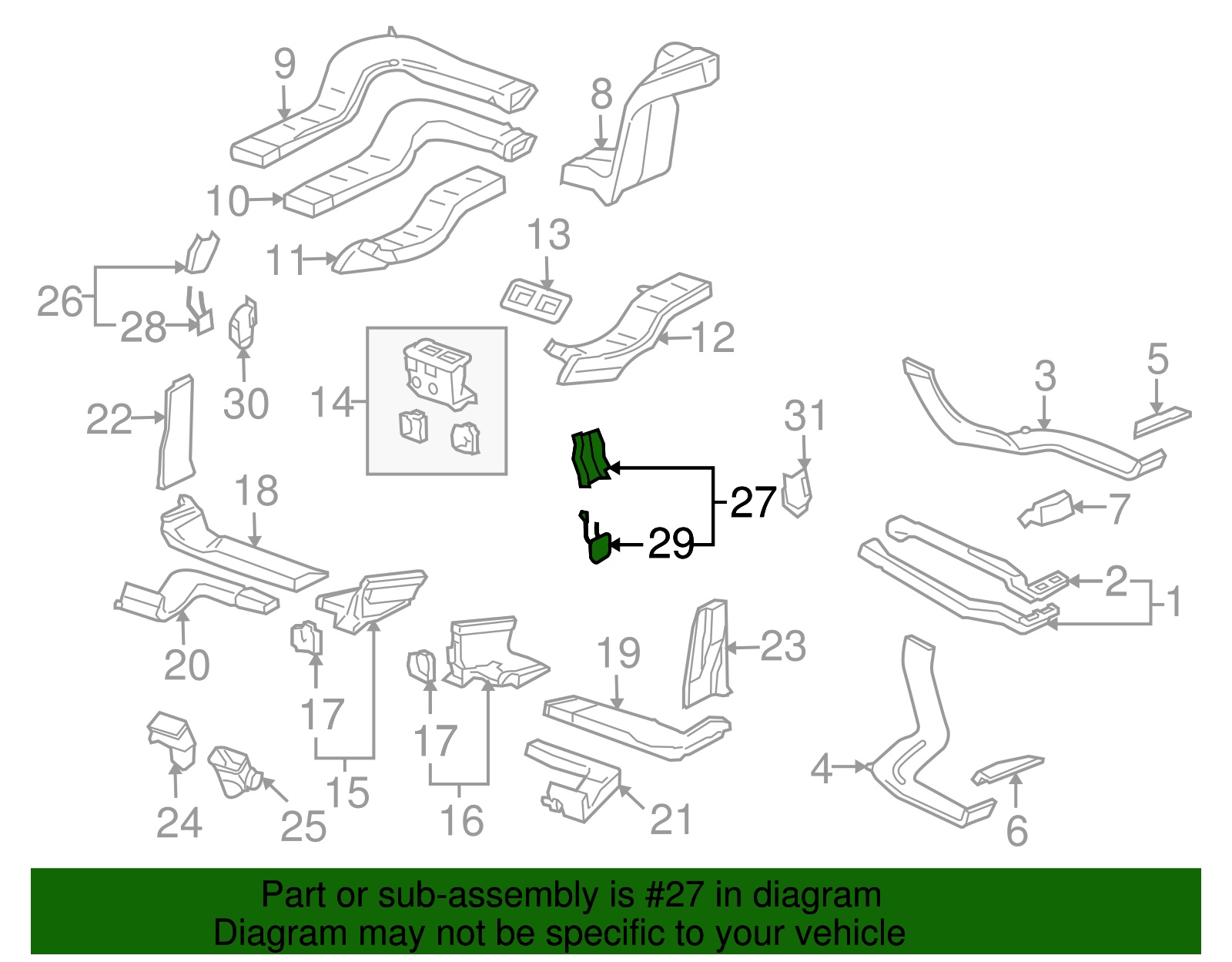 Air Deflector - Volkswagen (7L6-819-209-B-7R3)