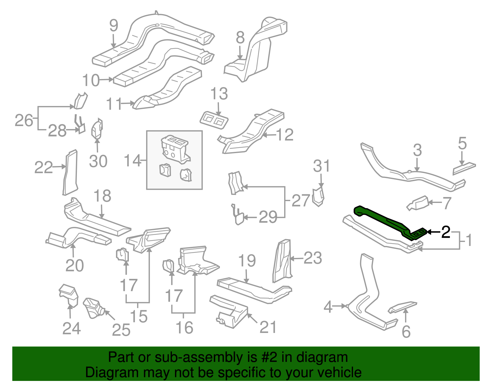 Center Duct Gasket - Volkswagen (7L0-819-867)