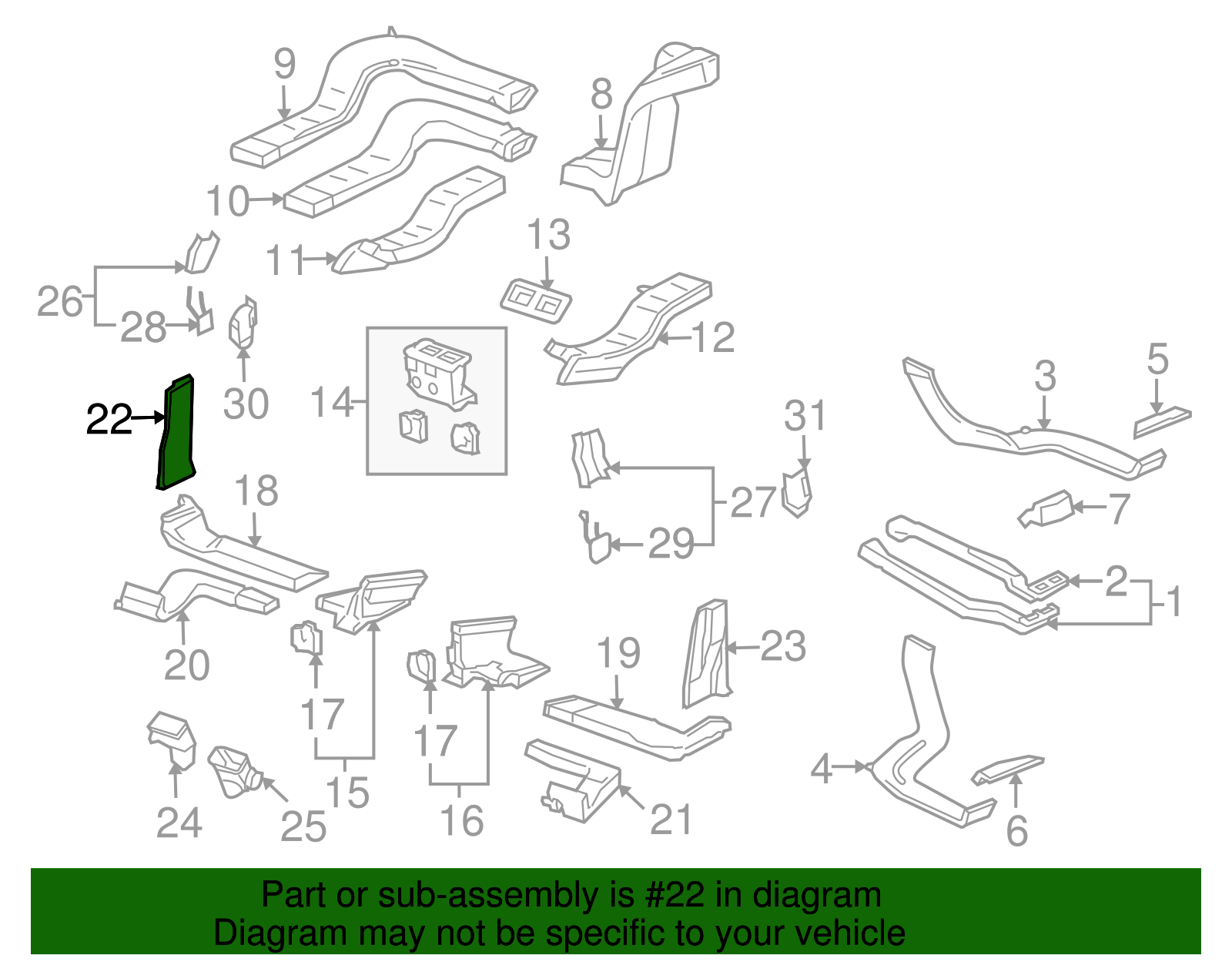 Side Duct - Volkswagen (7L0-820-848-A)