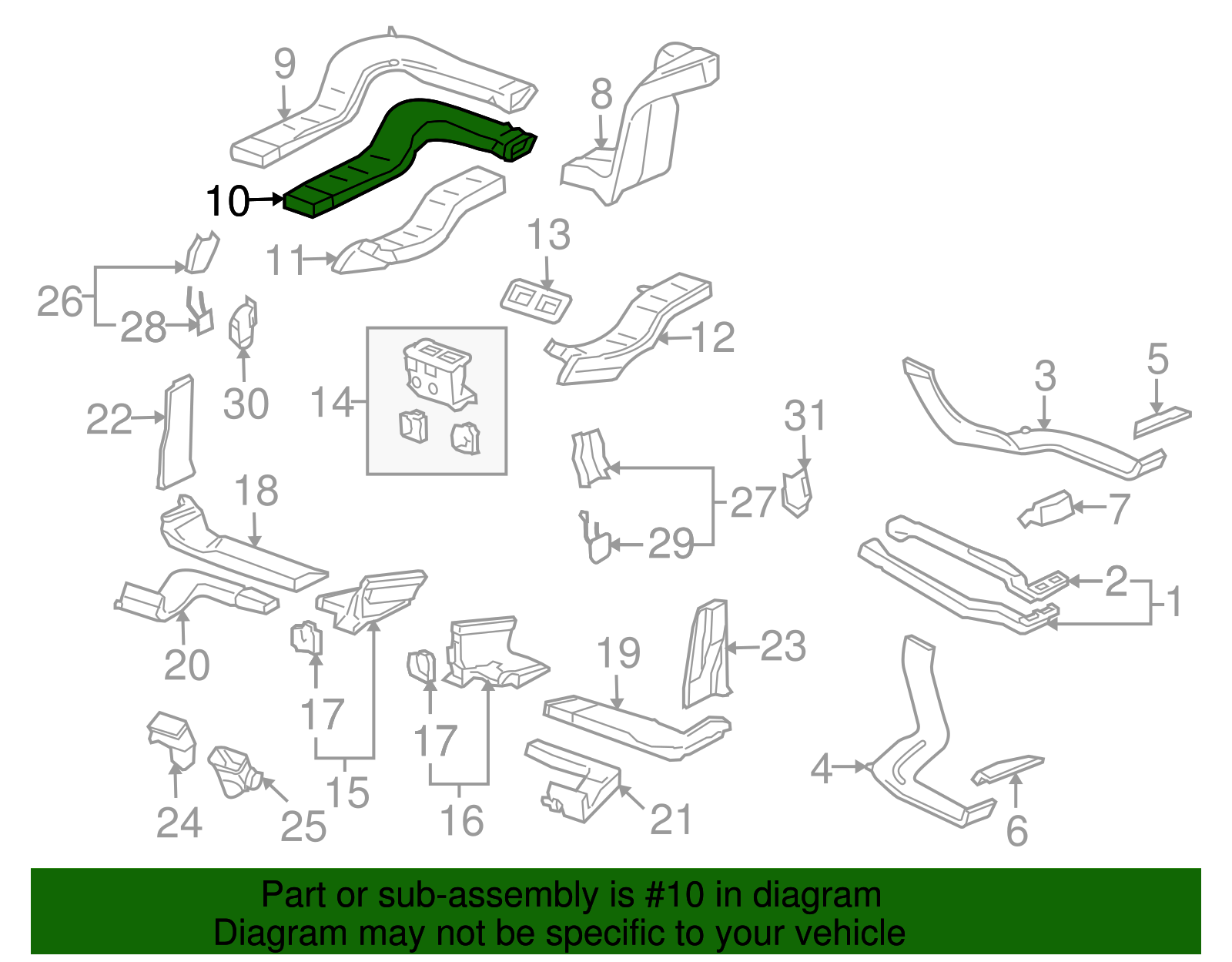Supply Duct - Volkswagen (7L0-820-699-A)