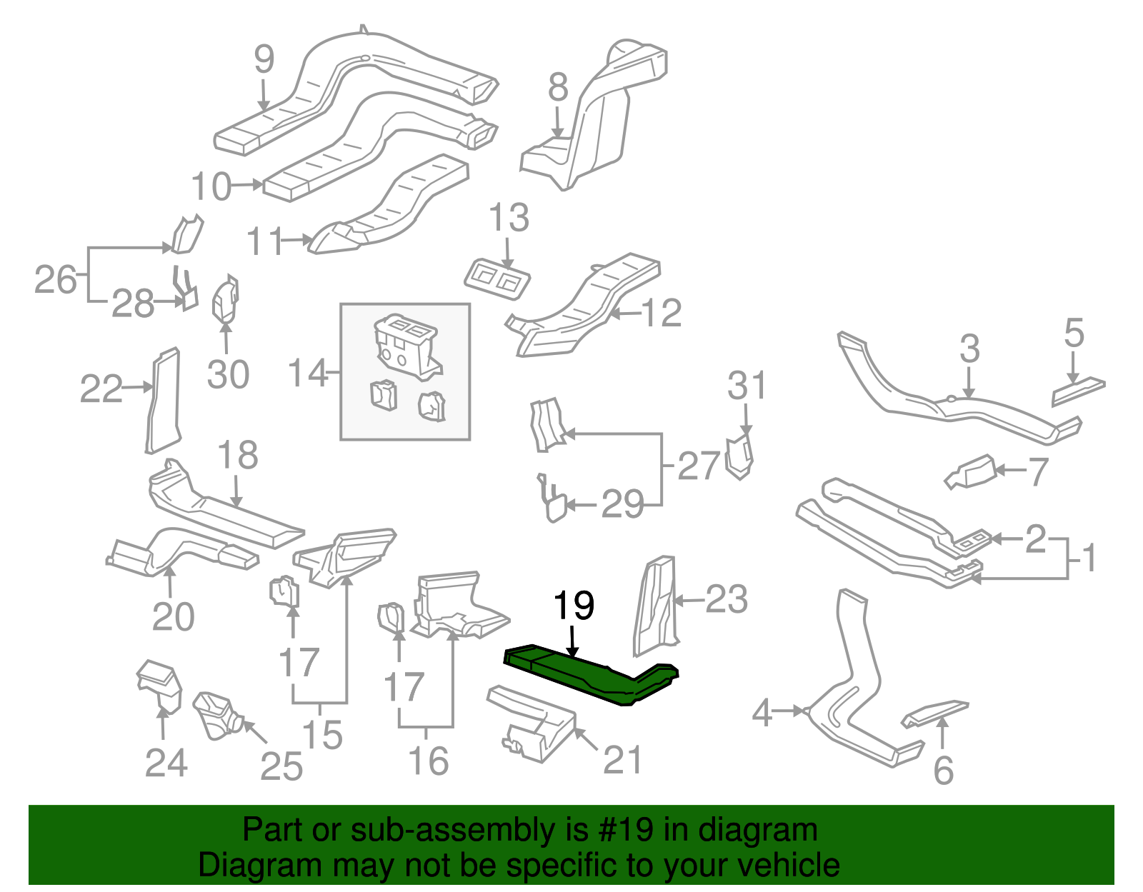 Lower Duct - Volkswagen (7L0-820-831-B)