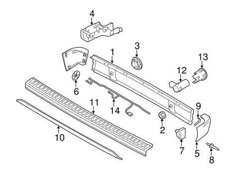 thumbnail image 2 of Action Crash Rear Bumper Face Bar For 2010-2013 Ford Transit Connect - 77498BW (No Sensor Holes) 2 of 6