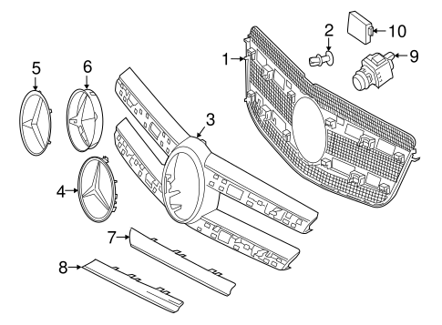Grille & Components for 2019 Mercedes-Benz GLS 450 #0