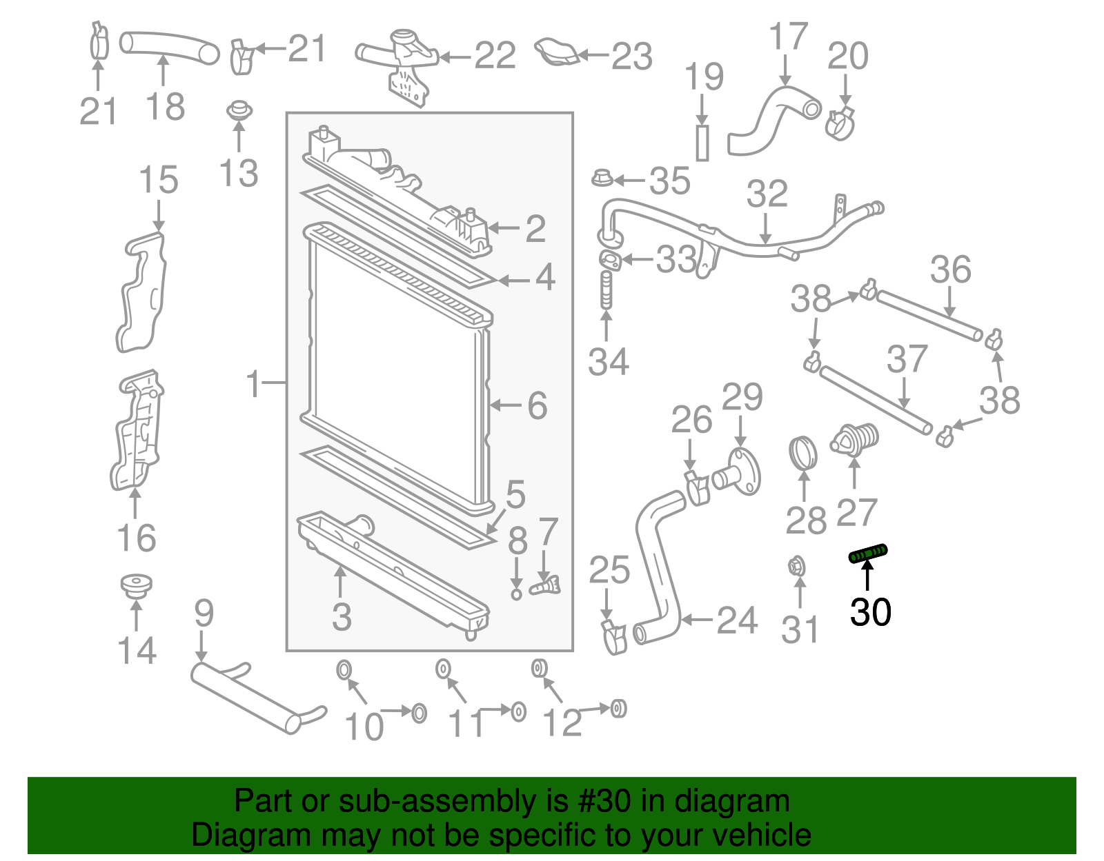 Thermostat Housing Stud - Scion (90126-06019)