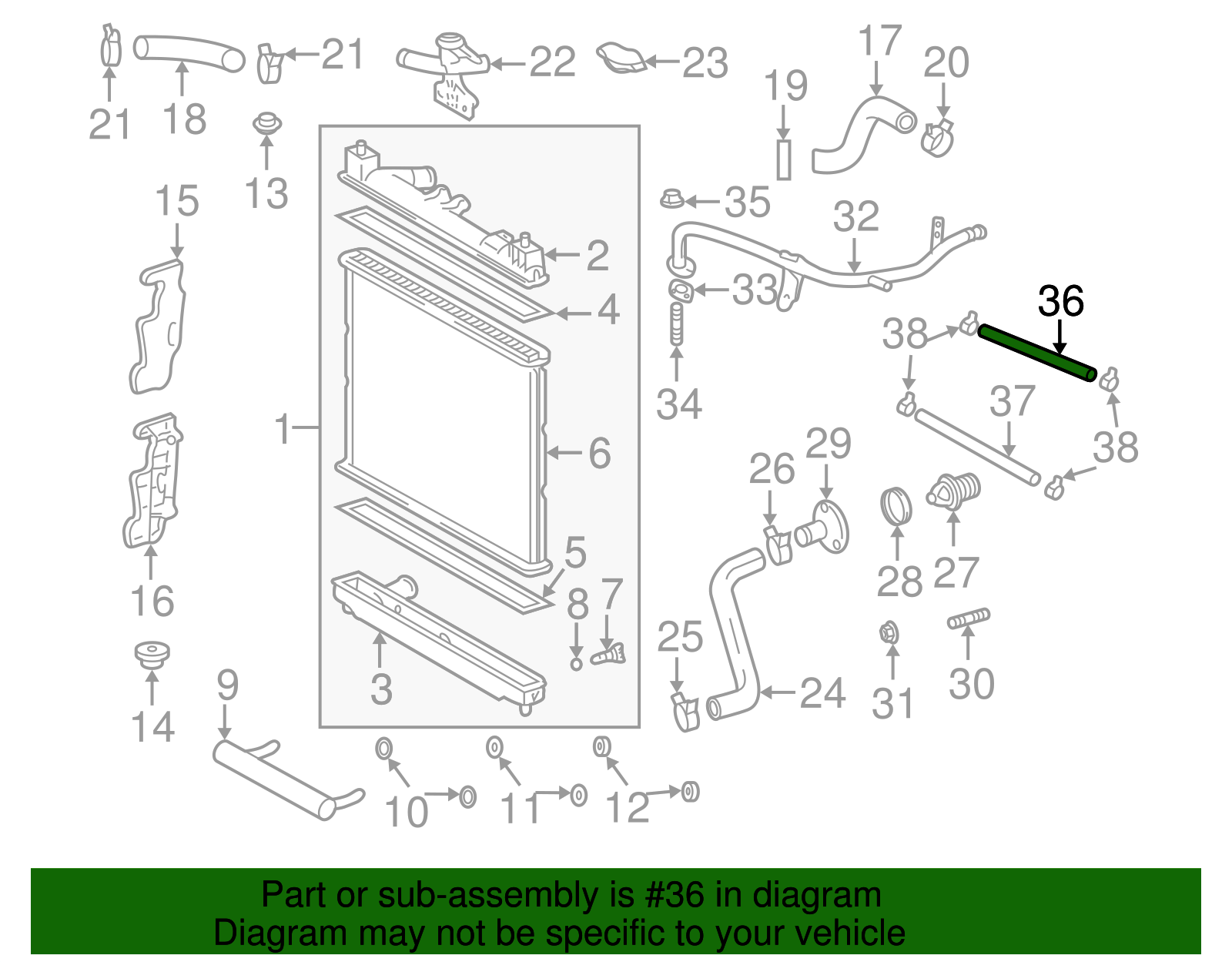By-Pass Hose - Scion (16261-21040)