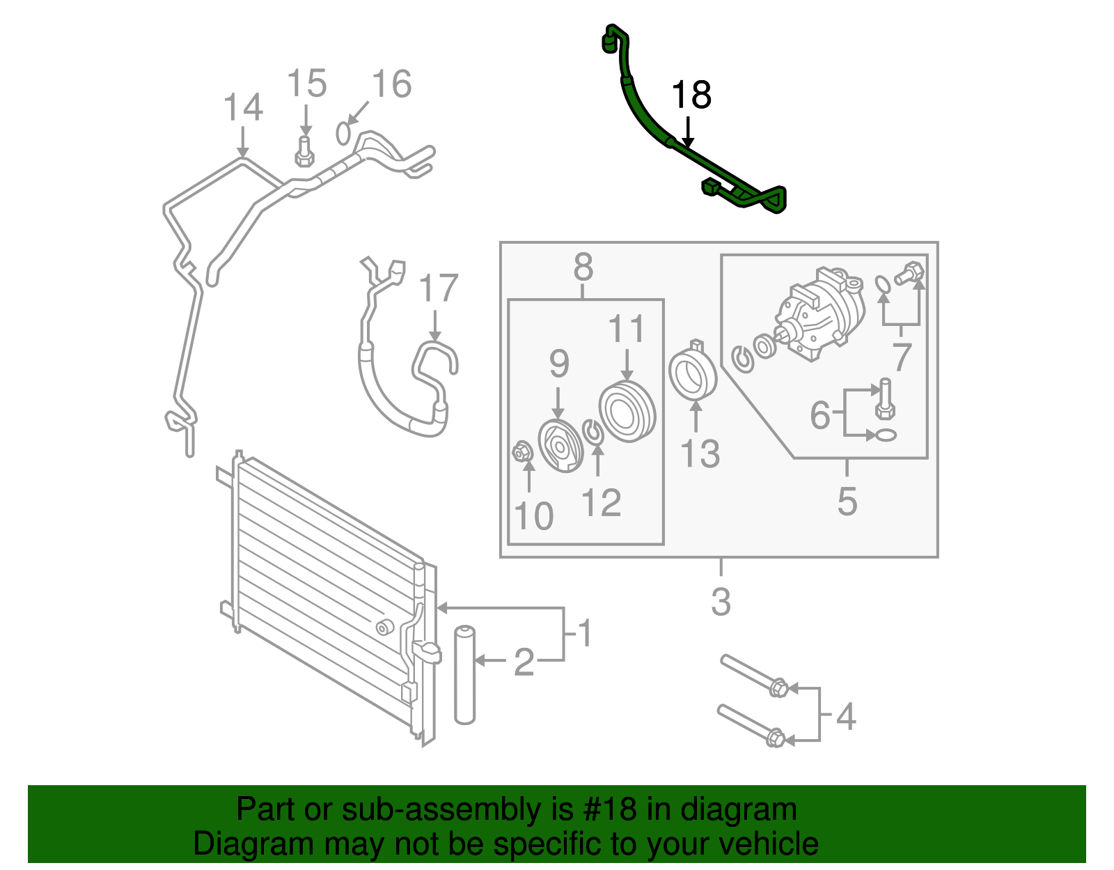 Air Conditioning Hose Assembly - GM (96802198)