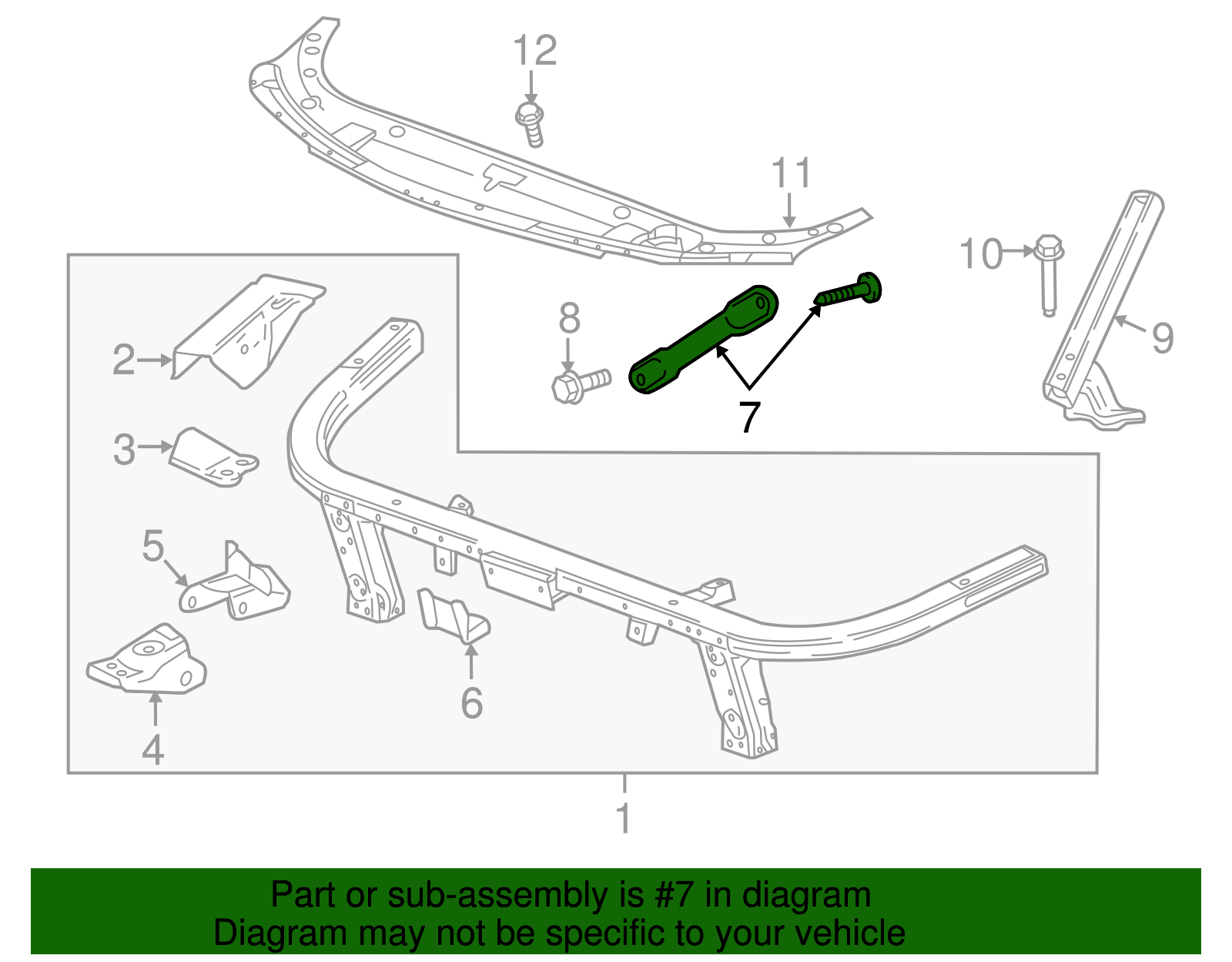 Driver Side Panel Reinforcement - GM (84107001)