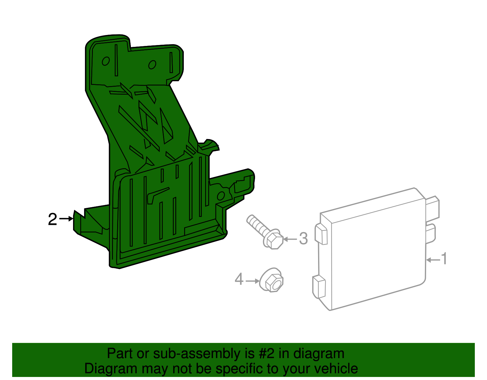 Blind Spot Radar Mount Bracket - Ford (GJ7Z-14D189-A)