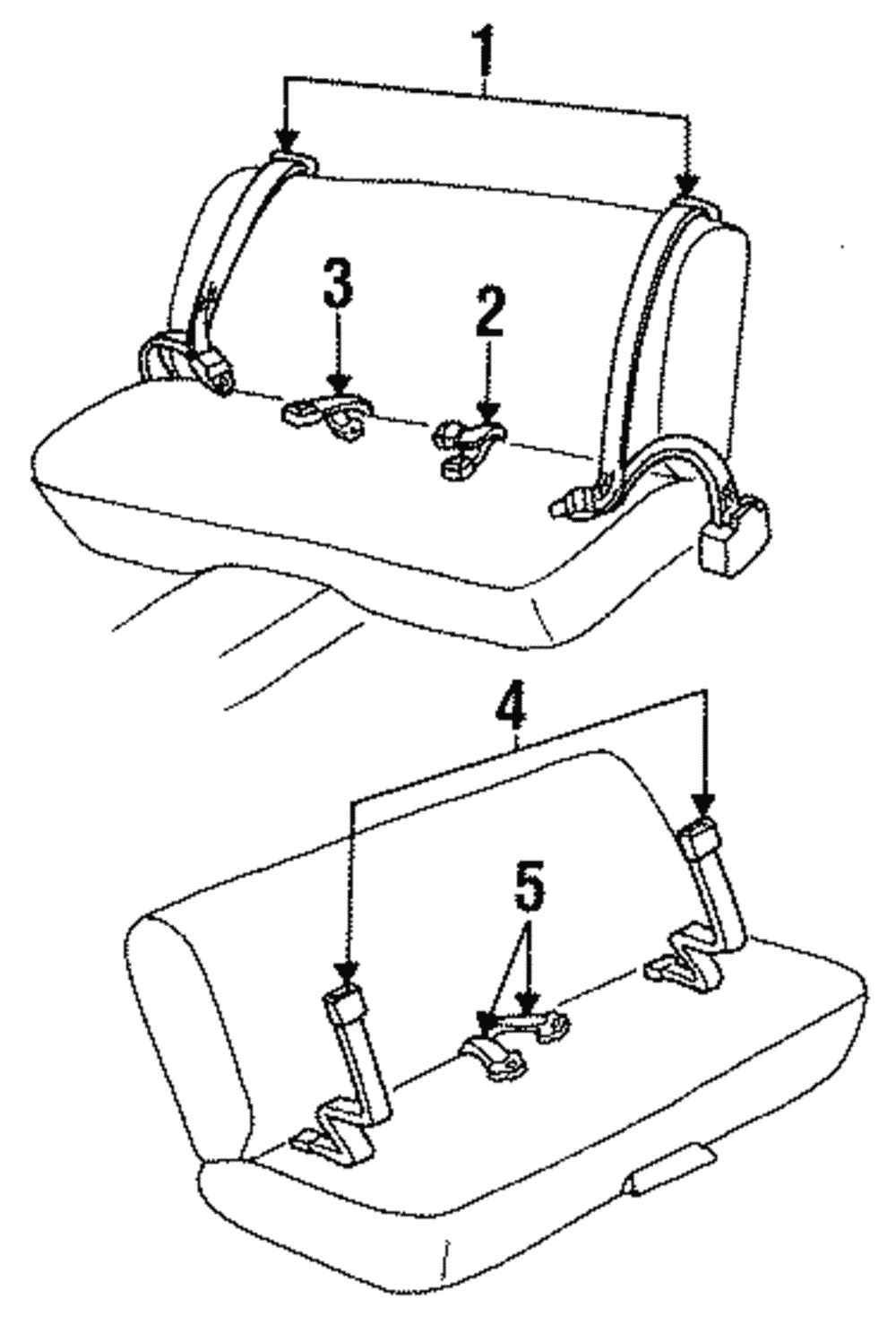 Belt, R/Seat #2(Bkl Side) - GM (12331243)