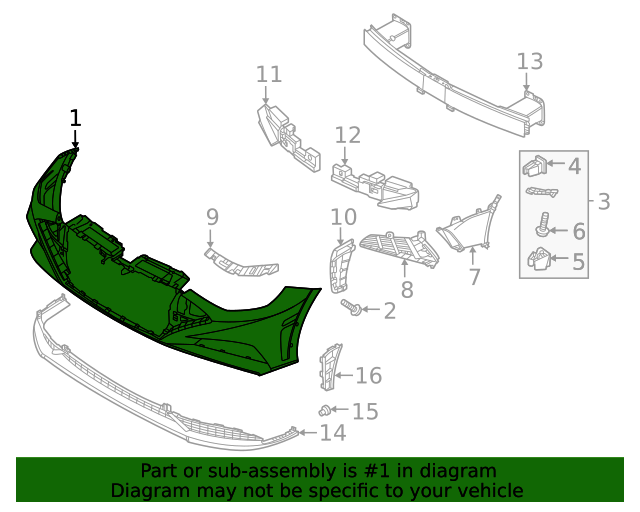 Genuine OEM Bumper Cover Part 86511L0400 Fits 20202021 Hyundai