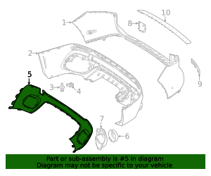 247-885-34-04-64 - Cover, Bumper Area Mercedes-Benz USA Parts