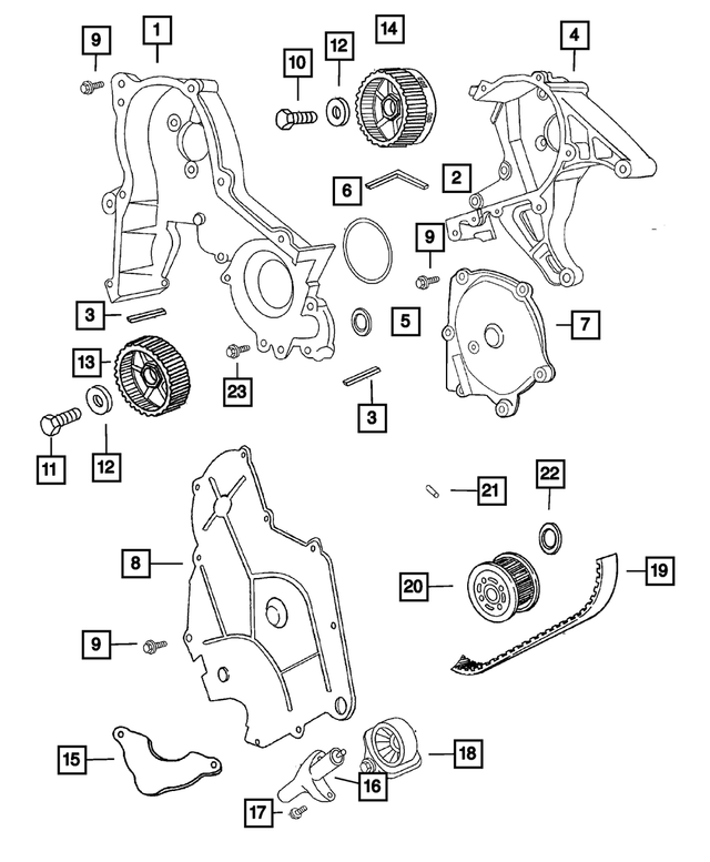 Genuine Mopar Timing Chain Case Cover Gasket For Dodge, Ram, Chrysler, Jeep – OEM Part #68228480AA
