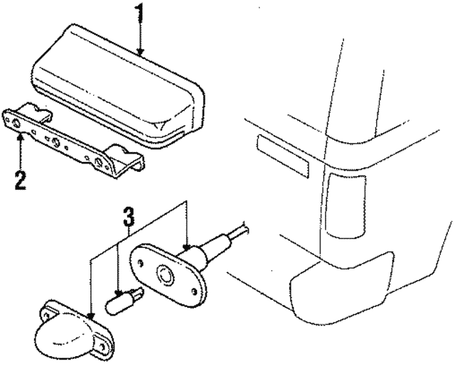 1984-1994 Isuzu License Lamp 8943665860 | Isuzu Parts Center