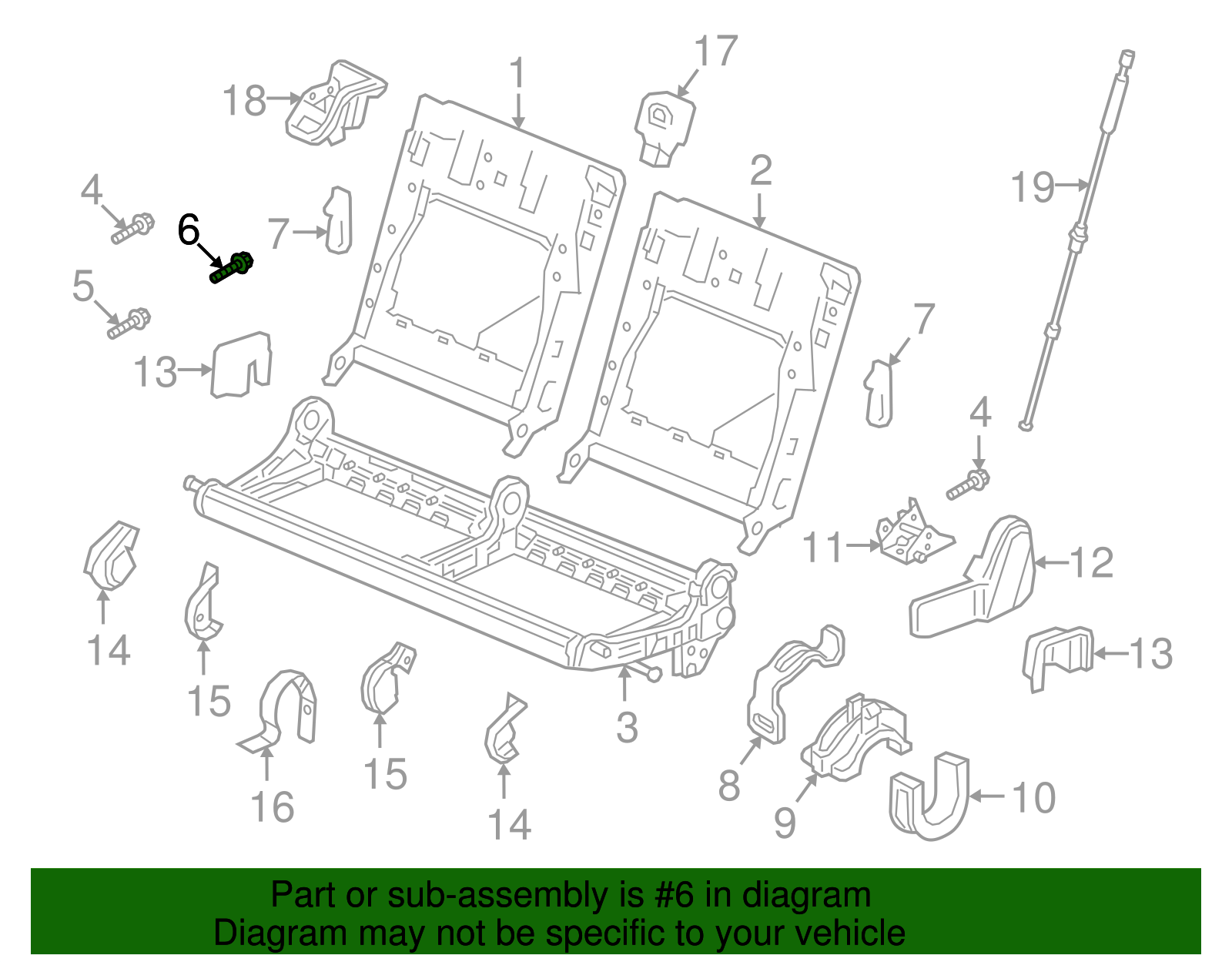 Seat Frame Screw - Volkswagen (N-906-589-02)