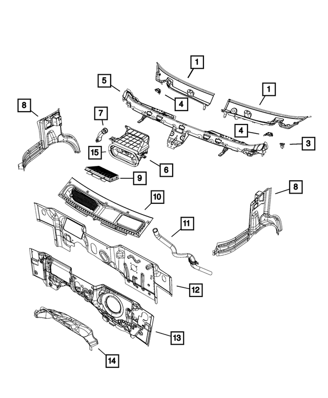 Ram CHRYSLER OEM 2014 ProMaster 2500 Rear Bumper-Cover 5MA20LAHAA