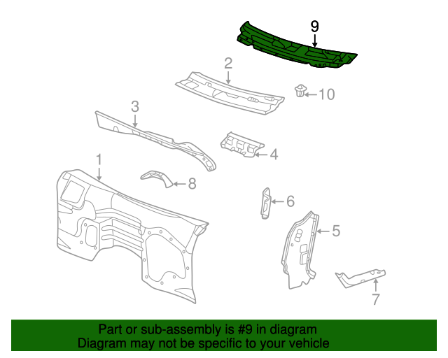 20022009 GM Air Inlet Grille Panel 25843112 Auto Parts Express