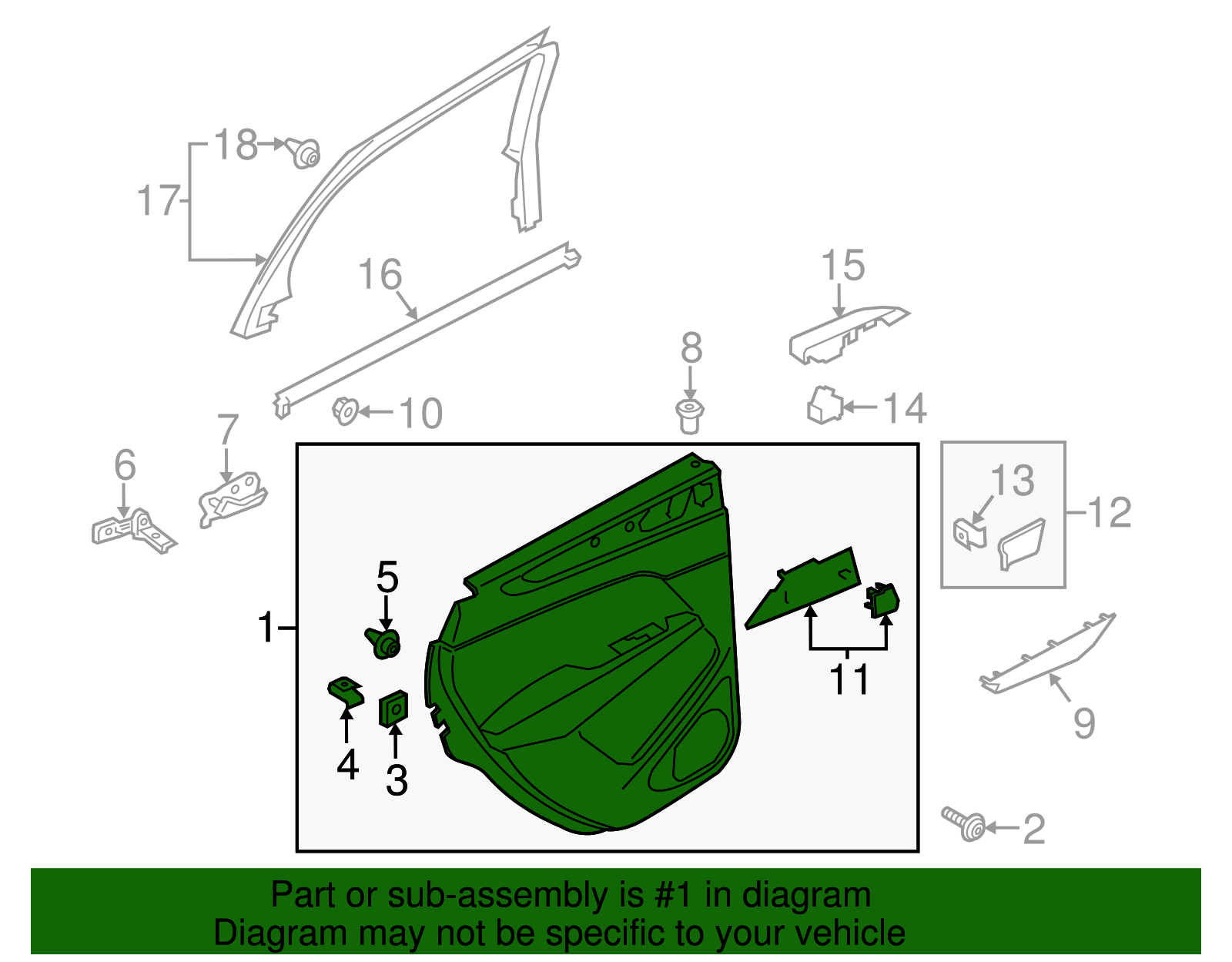 Door Trim Panel - Ford (GJ7Z-7827407-AB)