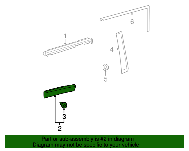 20102019 Lexus GX460 Body Side Molding 7507560081C0 Lexus Direct parts