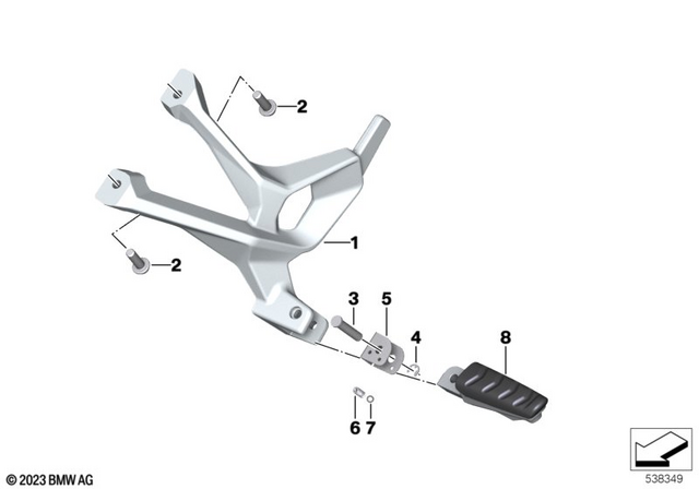 46717109416 - Foot Peg Bracket, Right 2023-2024 BMW-Motorrad M 