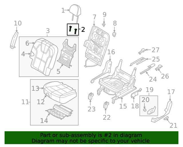 89722S9000WK Headrest Guide 20202023 Kia Telluride Kia.Parts Store