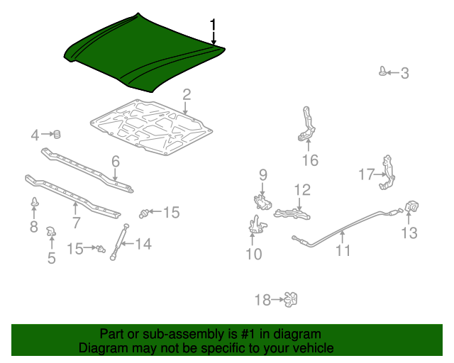 19982007 Toyota Land Cruiser Hood 5330160510 Servco Toyota Parts