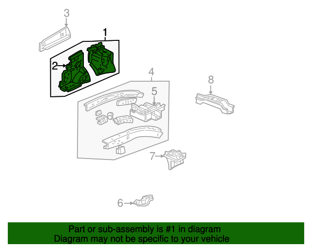 Genuine Acura 60650-ST7-R01ZZ Shock Absorber Housing Genuine Acura 60650-ST7-R01ZZ Shock Absorber Housing