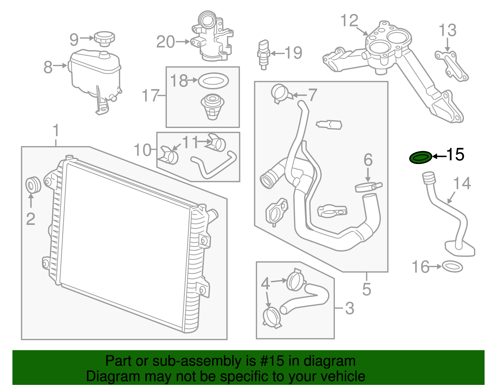 Thermostat Bypass Pipe Seal - GM (94011602)