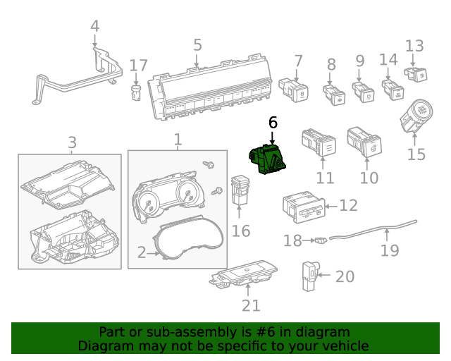 20212024 Toyota Sienna Hazard Switch 8433208040 Toyota Parts Center