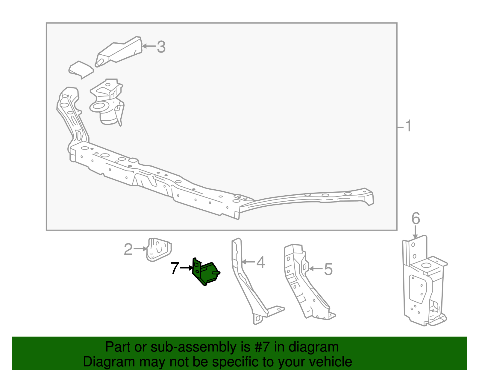 Driver Side Headlamp Bracket - GM (96901953)