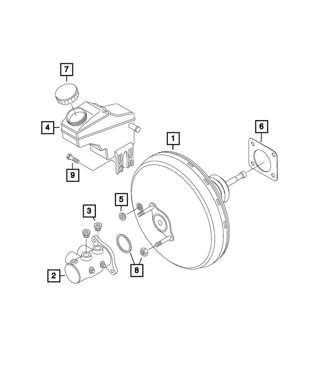 20152021 Mopar Master Cylinder Nut And Seal Kit 68119777AA QuirkParts