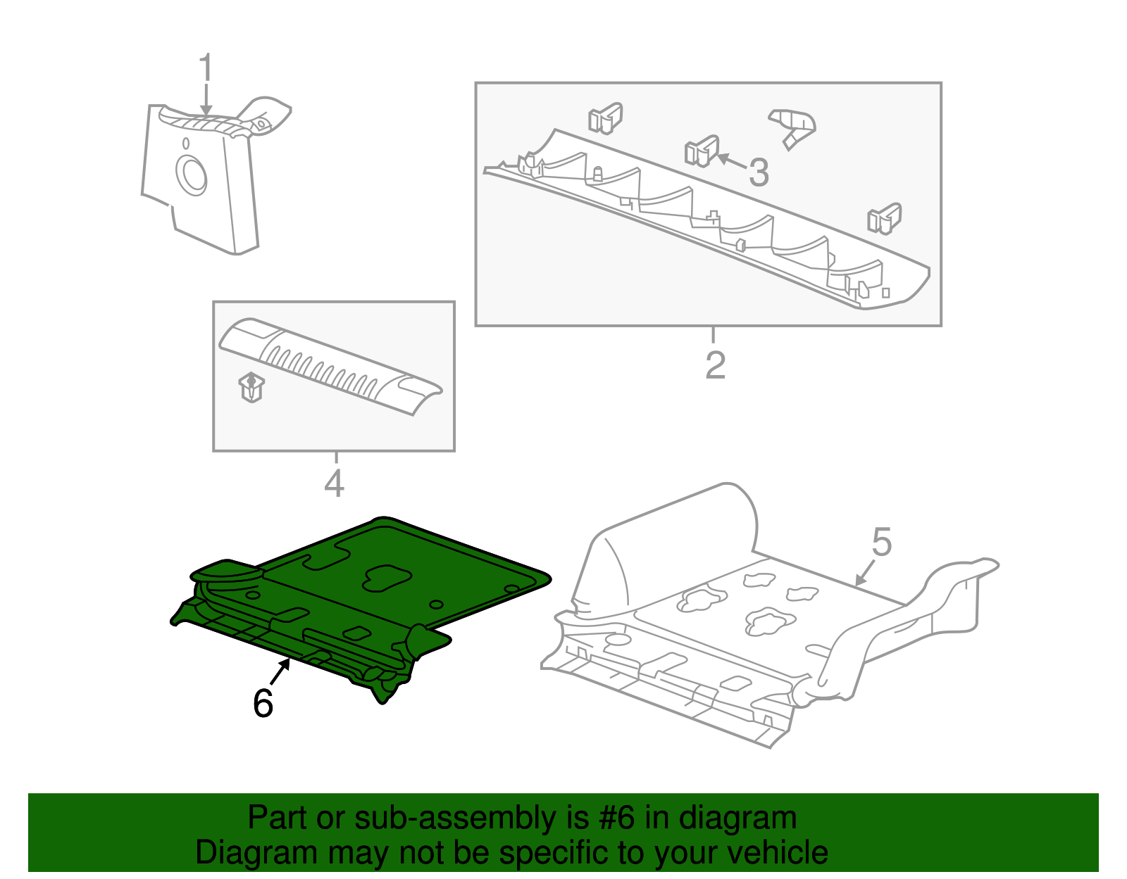 Carpet Assembly-R/Floor Panel                    *Ebony - GM (25847993)