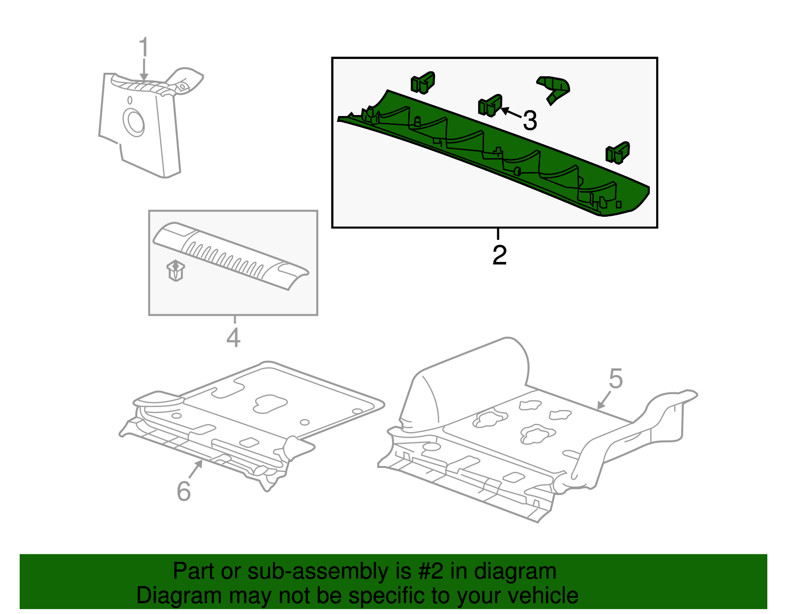 Molding Assembly-Black Body Opg Garnish            *Ebony - GM (25921279)