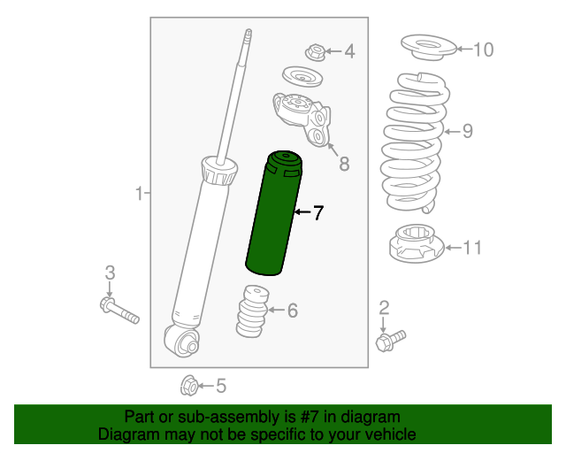 20162018 GM Rear Shock Absorber Boot 23202900