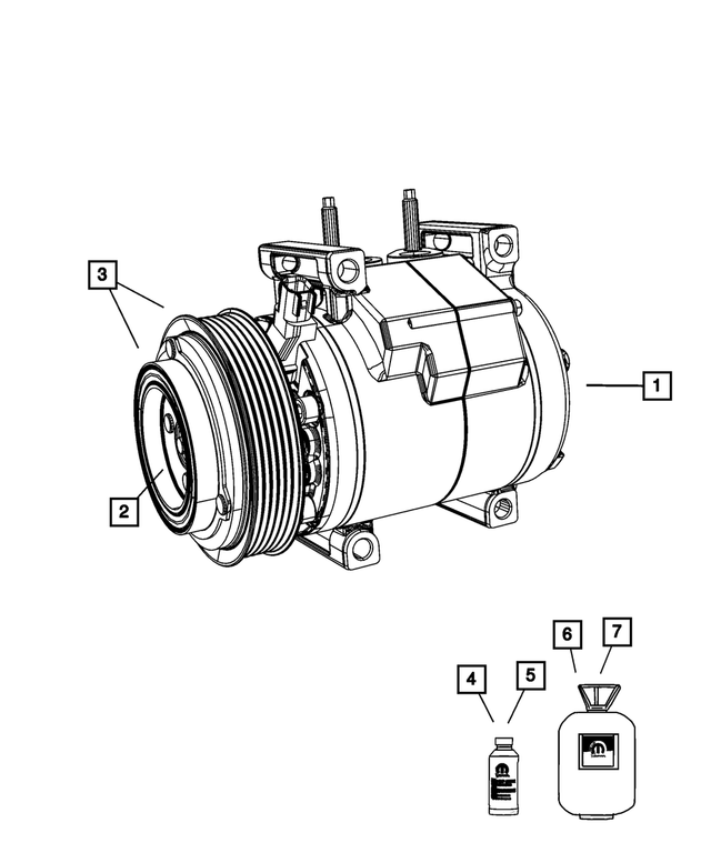 20162024 Dodge Durango Air Conditioning Compressor 68251535AF Mopar