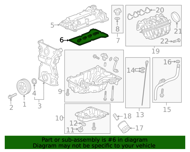 20162022 Chevrolet Spark Valve Cover Gasket 12649041 Dwayne Lane