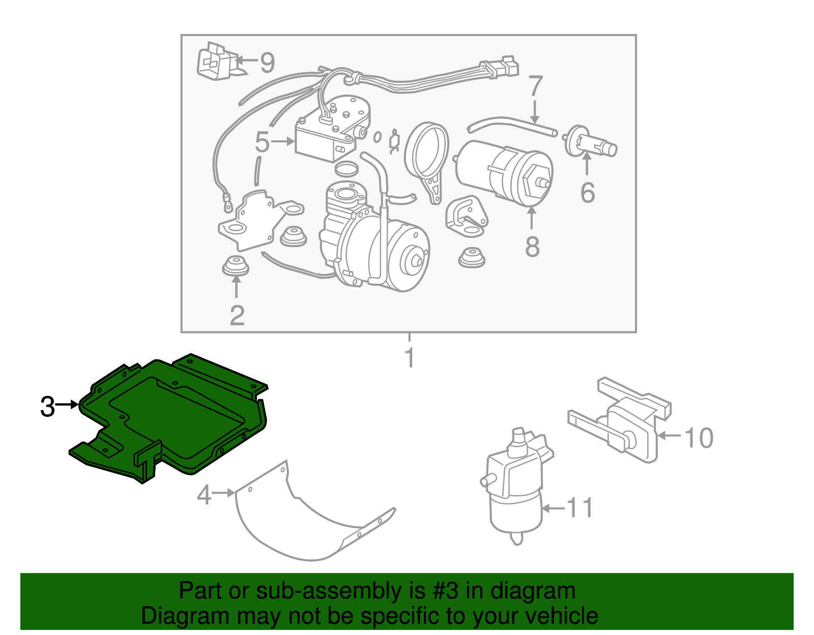 Air Compressor Bracket - GM (88963616)