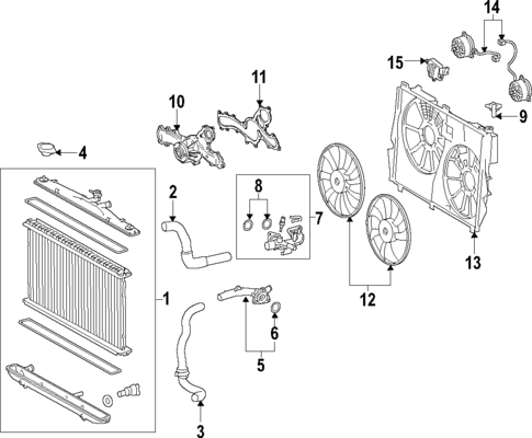 Radiator & Components for 2017 Lexus RX350 | Lexus OE Parts