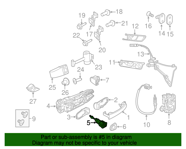 20112018 Volkswagen Jetta Lock Cylinder 107837167BR VW Direct Parts