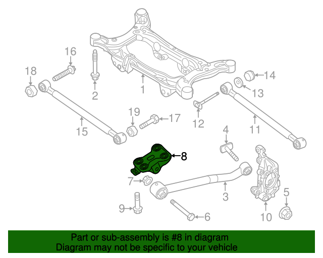 68246683AA Trailing Arm Bracket 20152024 Mopar Mopar Factory Parts
