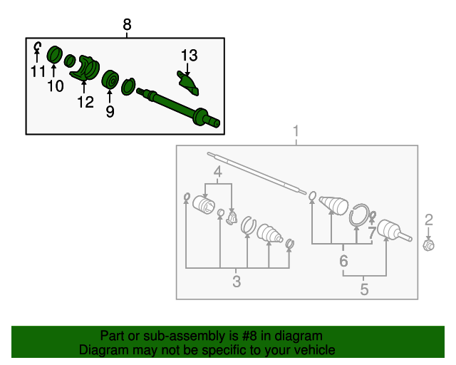 20122014 Honda CRV Intermediate Shaft 44500T0AA00 OEM Parts Online