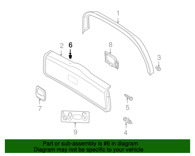 39975499 Lock Knob Bezel 20012007 Volvo Volvo OEM Parts Direct