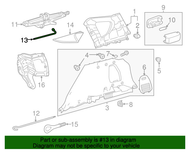 20132018 Toyota RAV4 Wheel Lug Wrench 091500R010 OEM Parts Online
