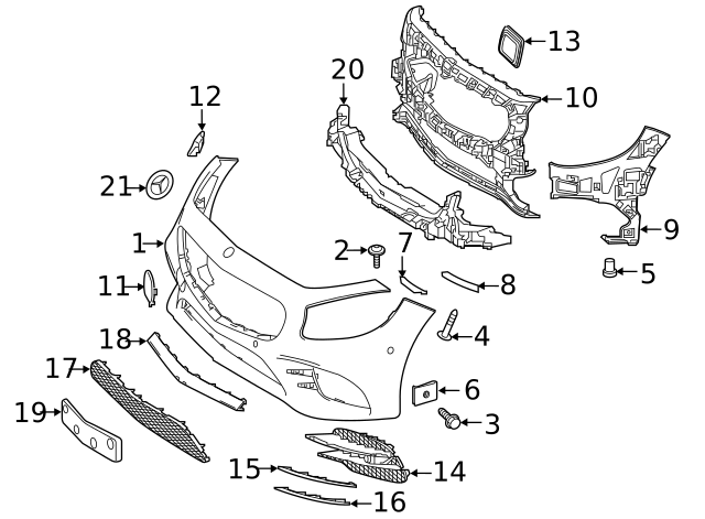 217-885-48-00 - Lower Trim 2018-2021 Mercedes-Benz S 560  