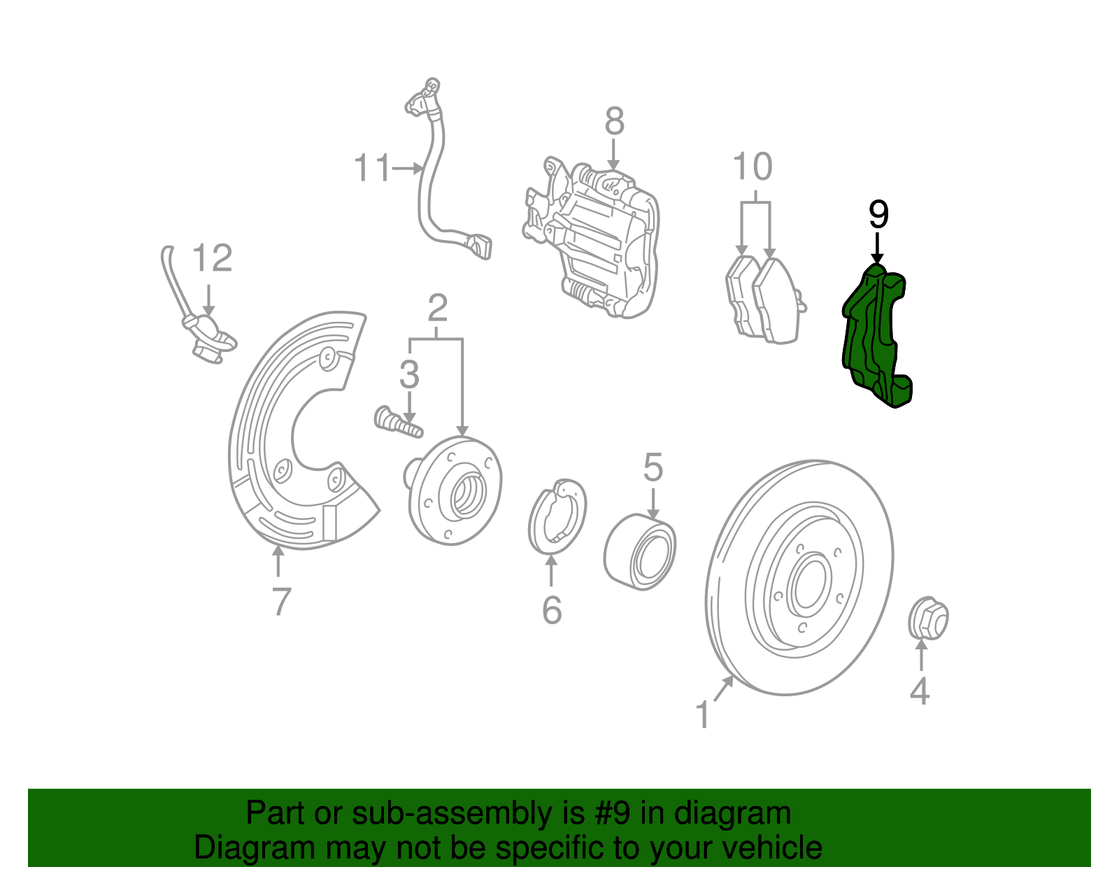 Disc Brake Caliper Bracket - Ford (XW4Z-2B511-AA)