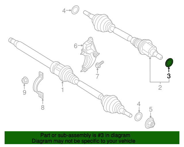 3M5Z3B498A Axle Assembly Retainer Clip 20132016 Ford Fusion