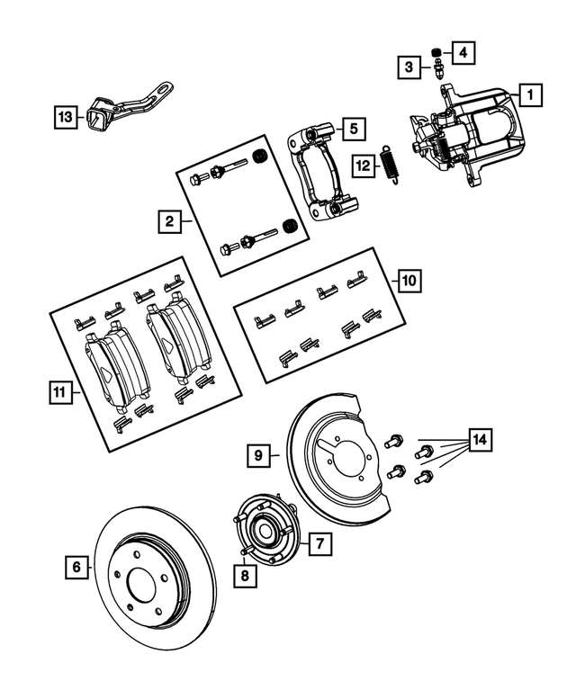 20082020 Mopar Parking Brake Return Spring 68029891AB Mopar Powertrain
